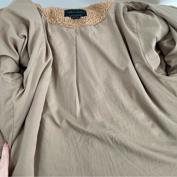 Sanctuary Faux Fur Caramel Colored Double Breasted One Snap Teddy Coat Jacket - Picture 12 of 14